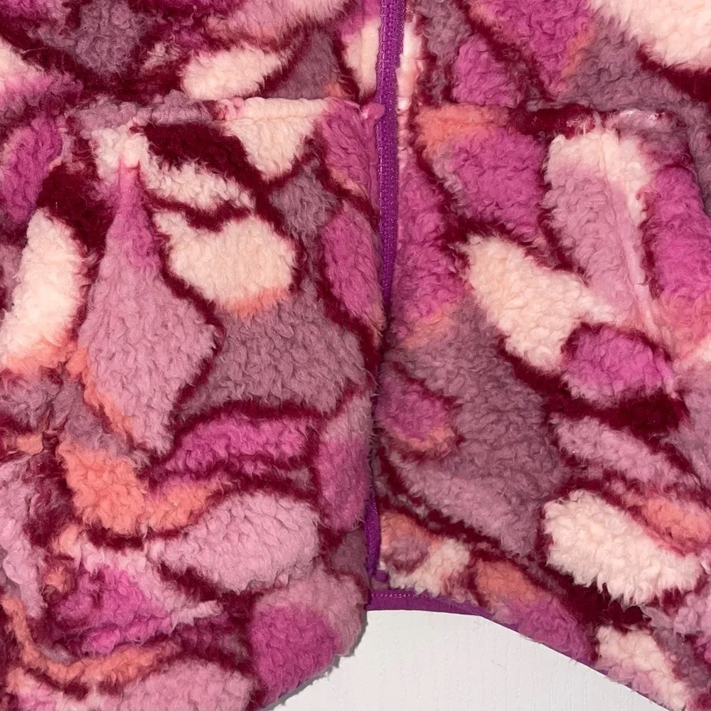 Billabong Floral Sherpa Jacket - Dusty Mauve - Picture 6 of 8